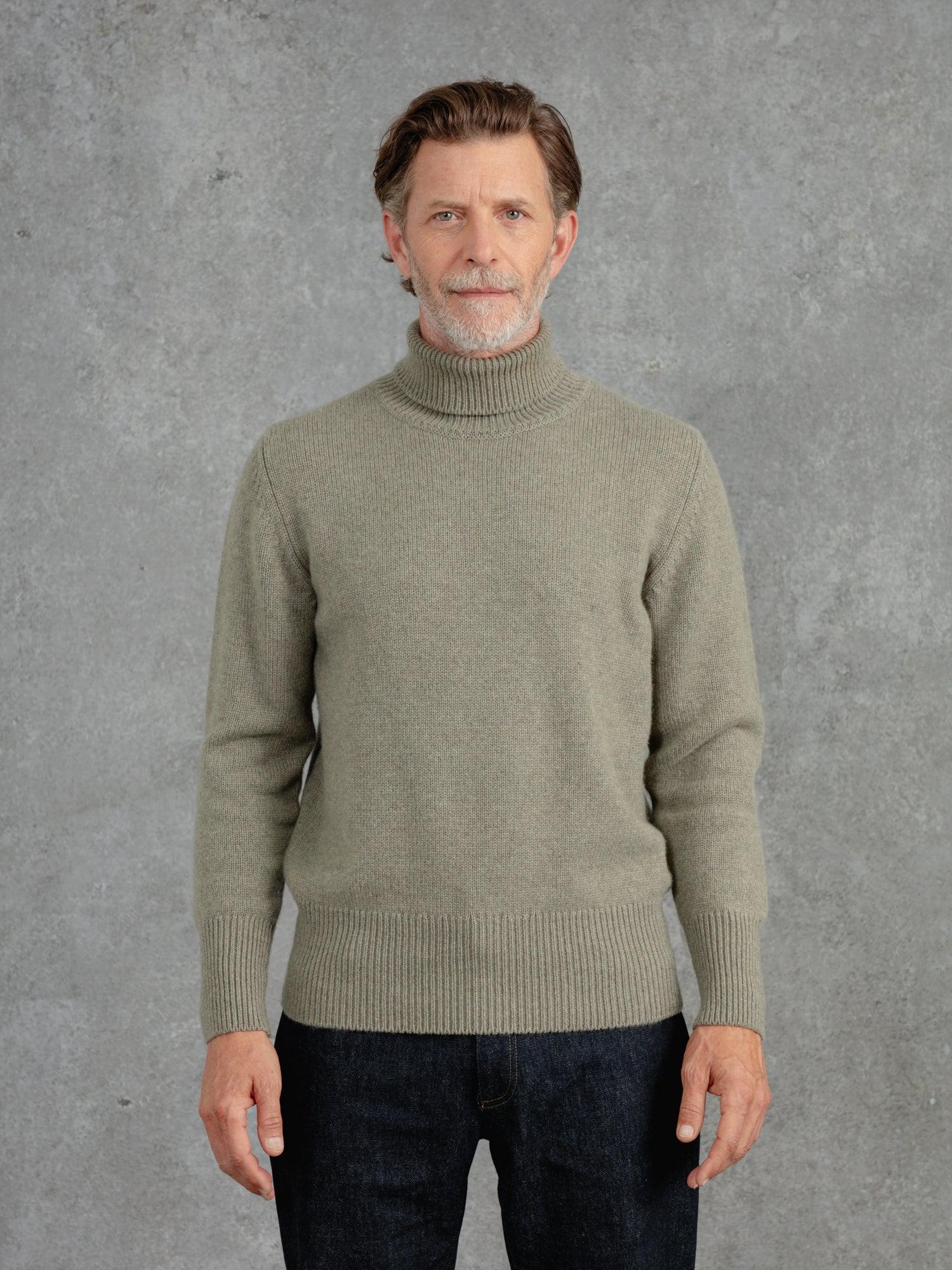 The Cashmere Submariner Rollneck - Moss Green - Image 5