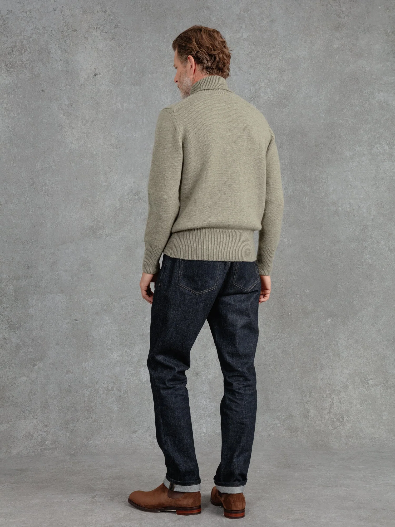 The Cashmere Submariner Rollneck - Moss Green - Image 6