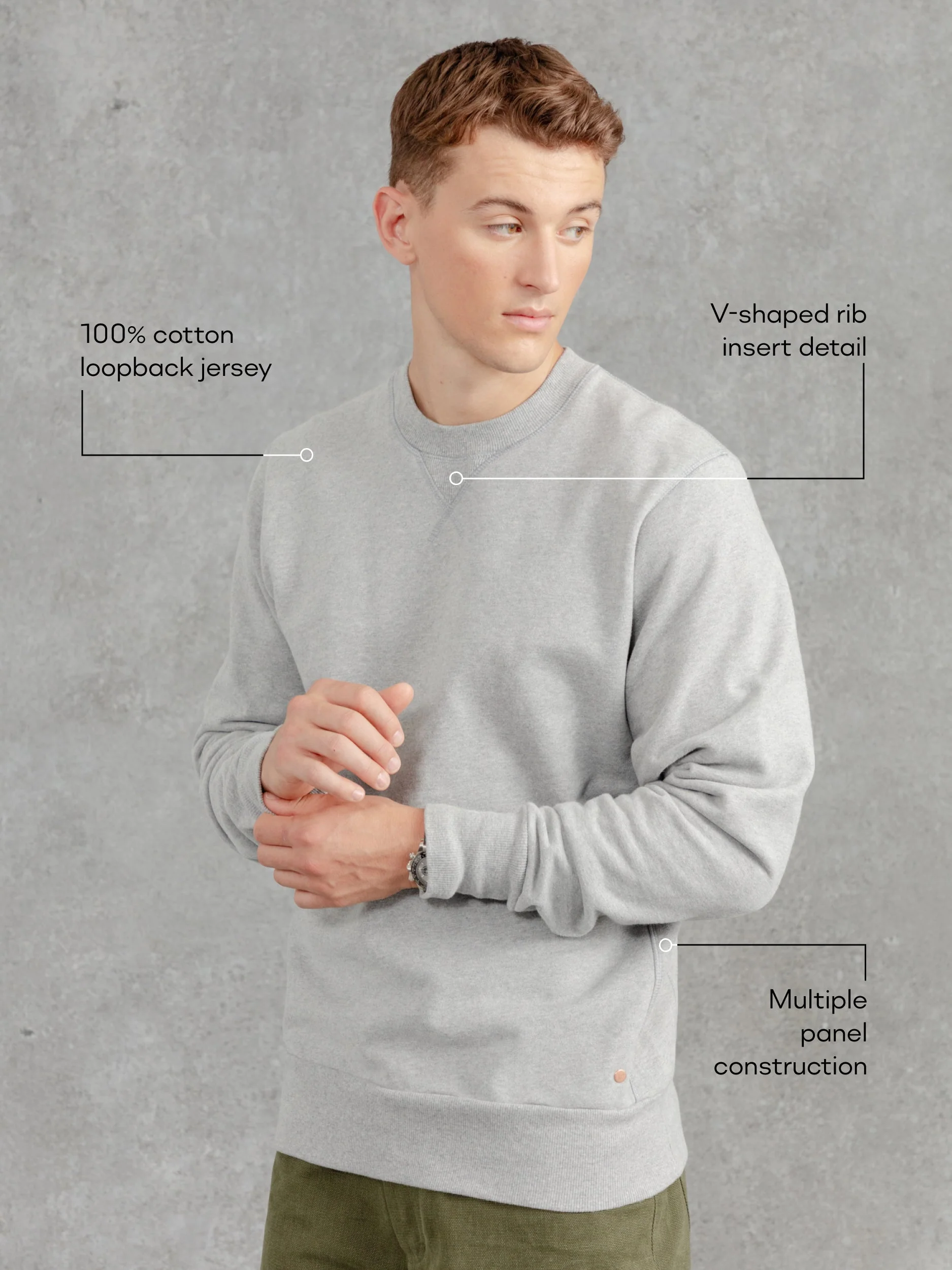 The PW Crew Neck Sweat 2.0 - Charcoal - Image 2