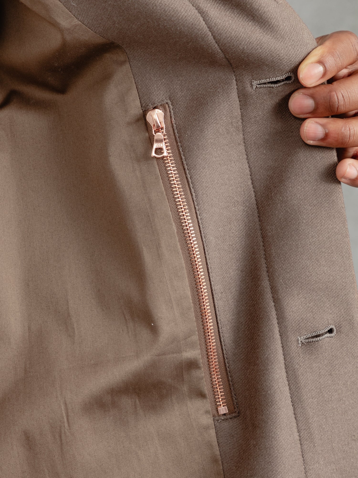 The Cashmere Crew Coat - Camel - Image 6