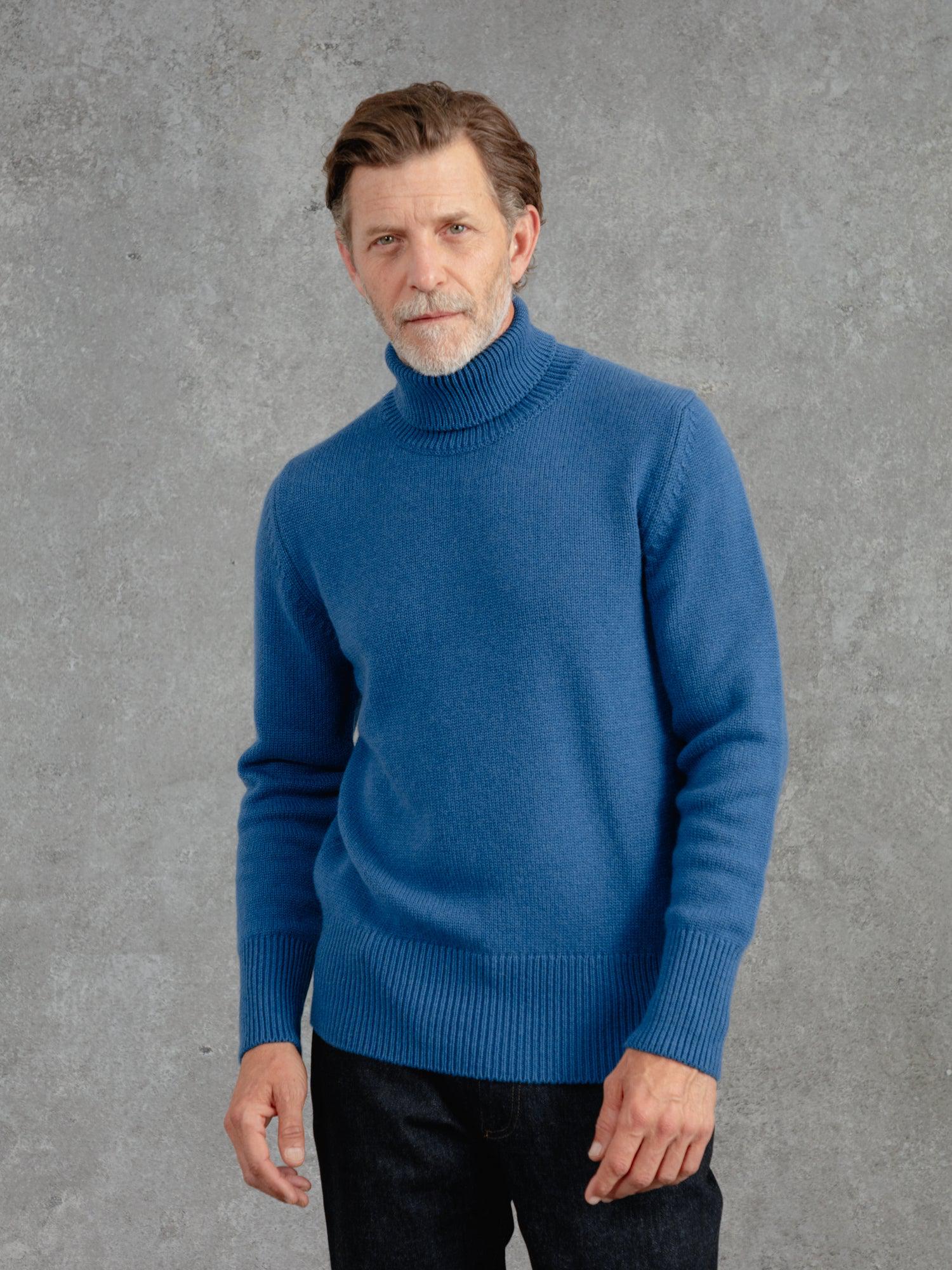 The Cashmere Submariner Rollneck - Prussian Blue - Image 5