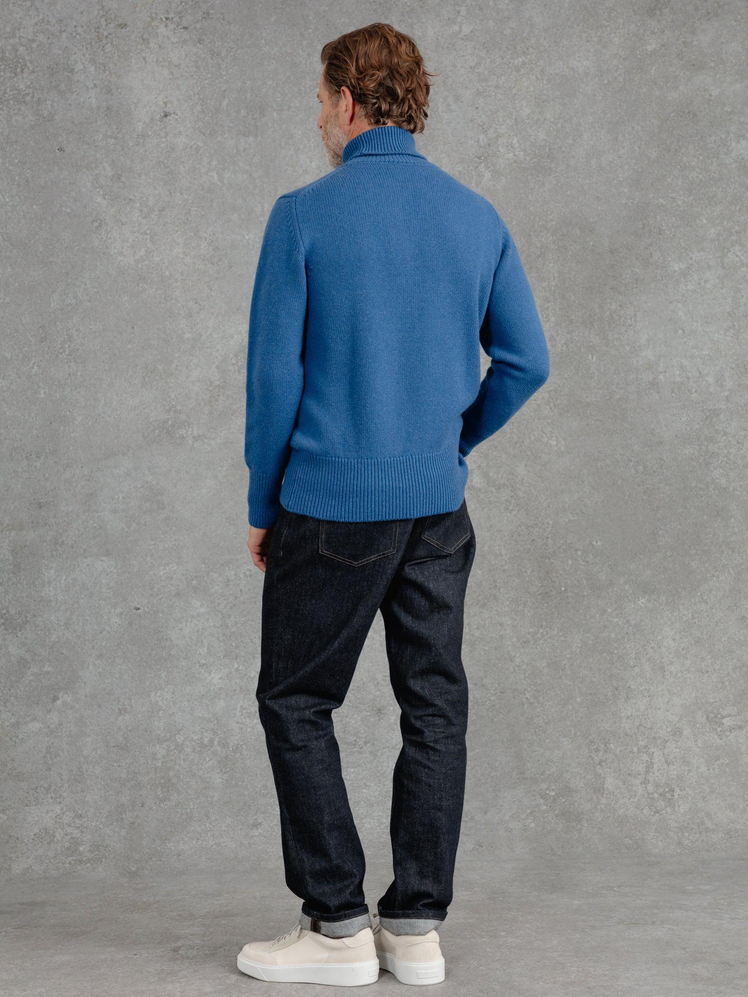 The Cashmere Submariner Rollneck - Prussian Blue - Image 6