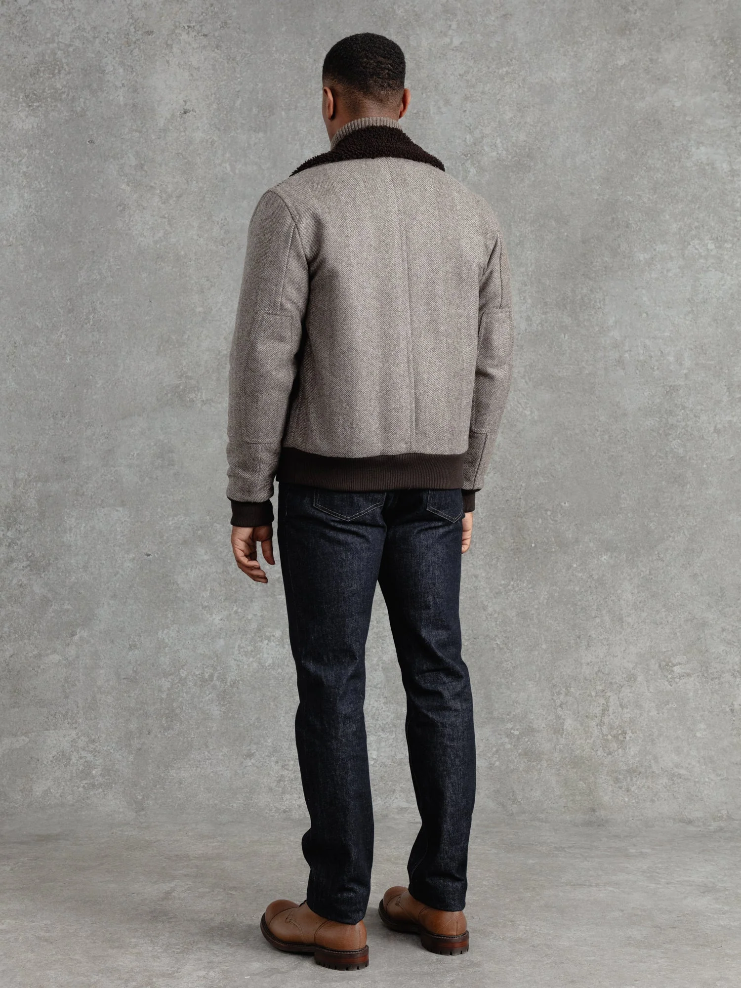 The Loden Flight Jacket - Bark - Image 8