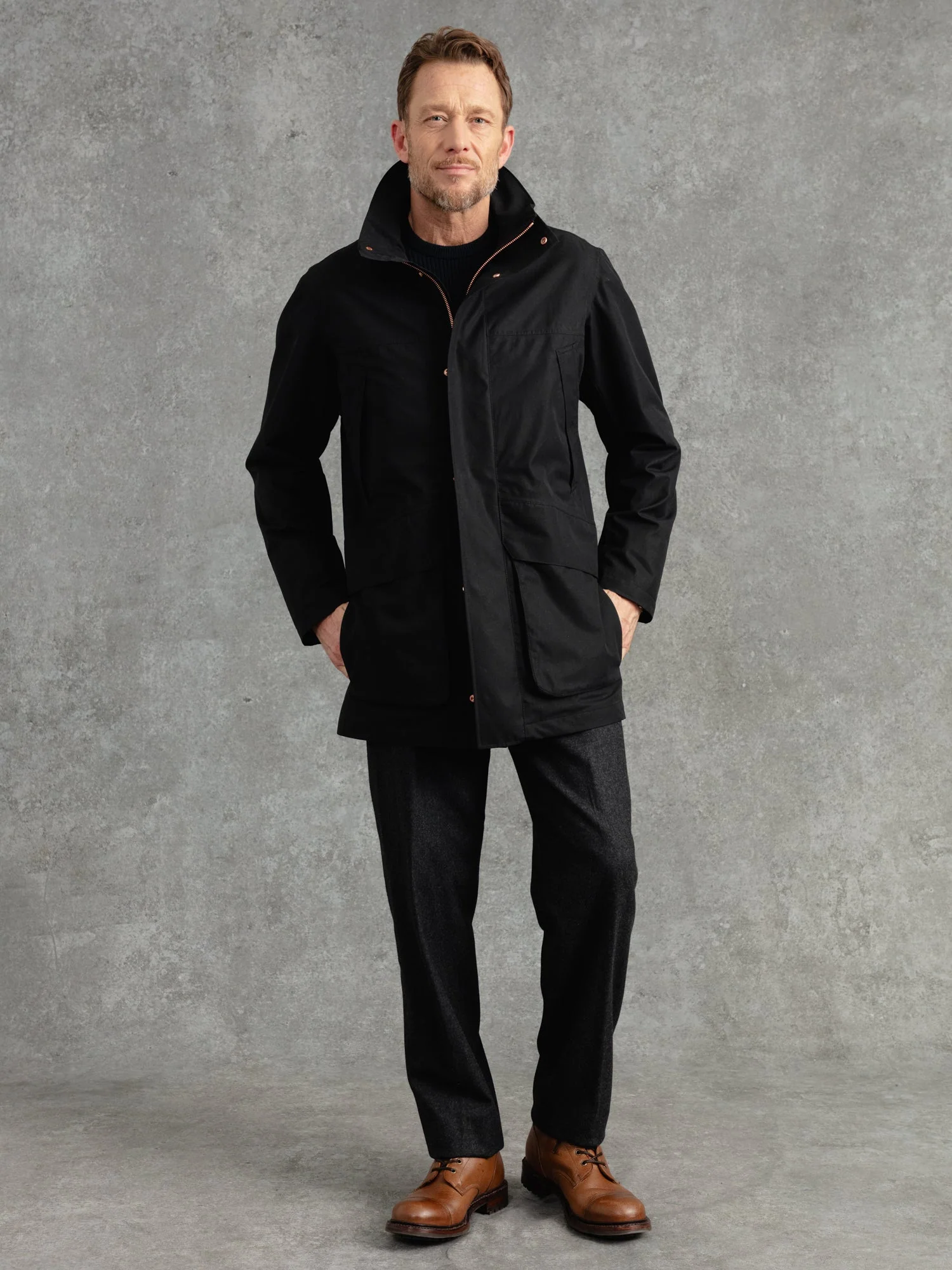 The Manchester Marine Parka - Ivory Black - Image 8
