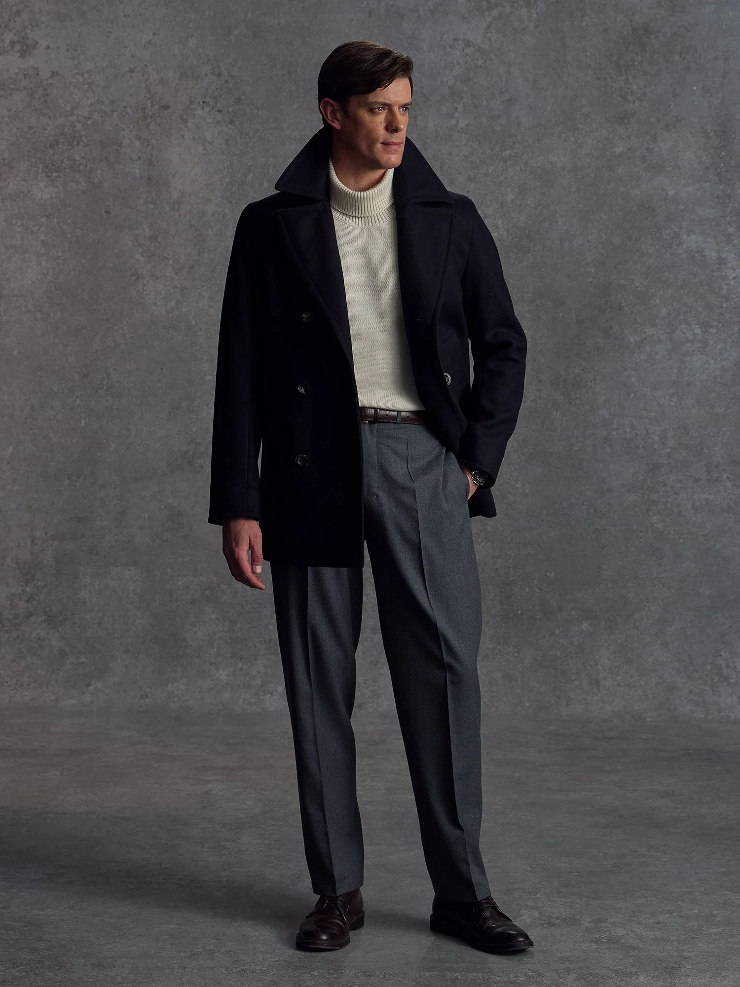The Manchester Peacoat - Navy - Image 5