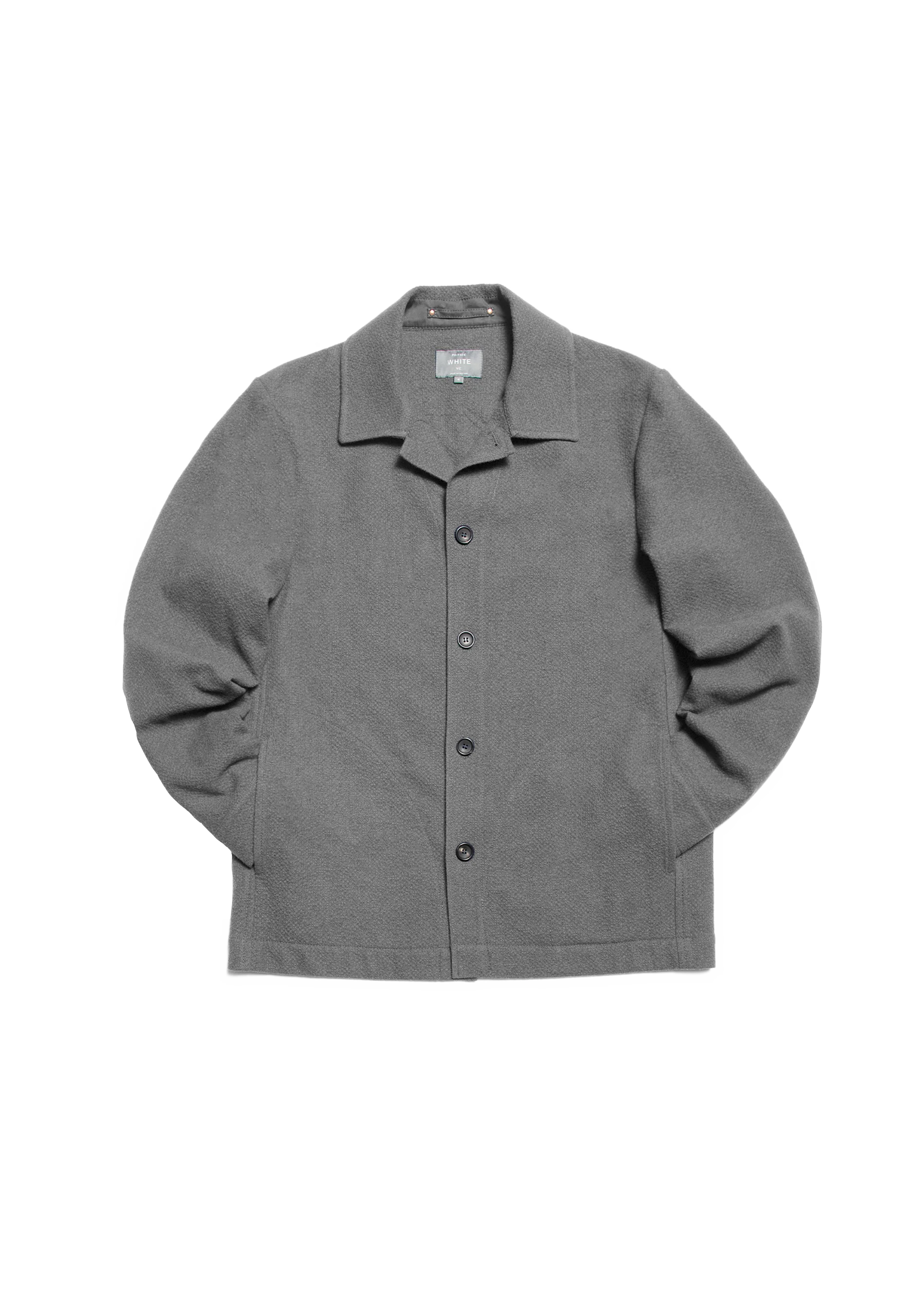 The Stamford Seersucker Shacket - Cobble Grey - Image 3