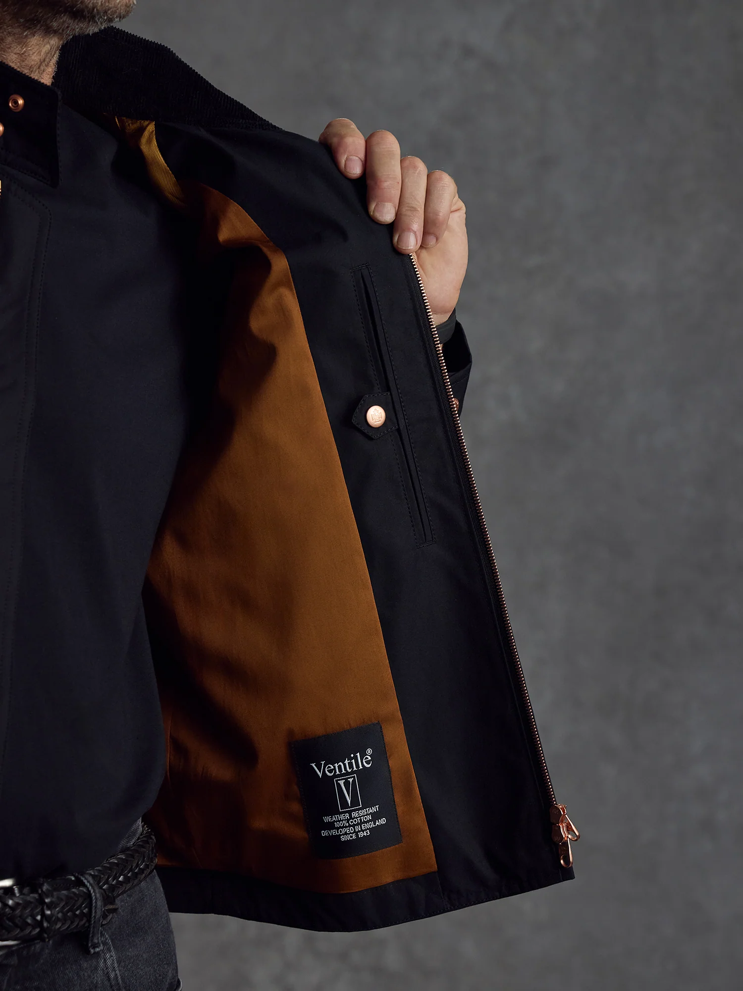 The Ventile® Harrington - Black - Image 7