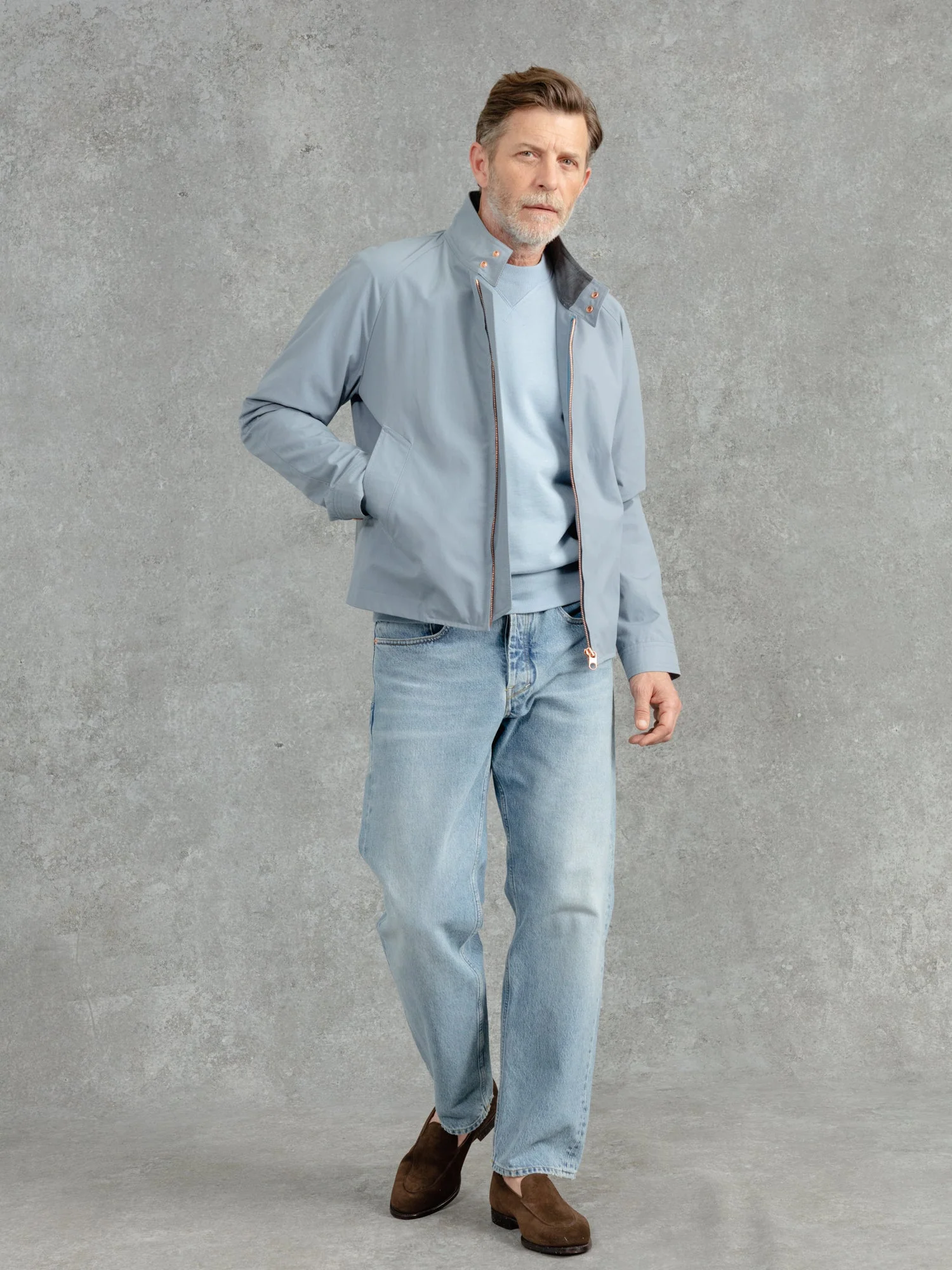 The Ventile® Harrington - Pale Blue - Image 7