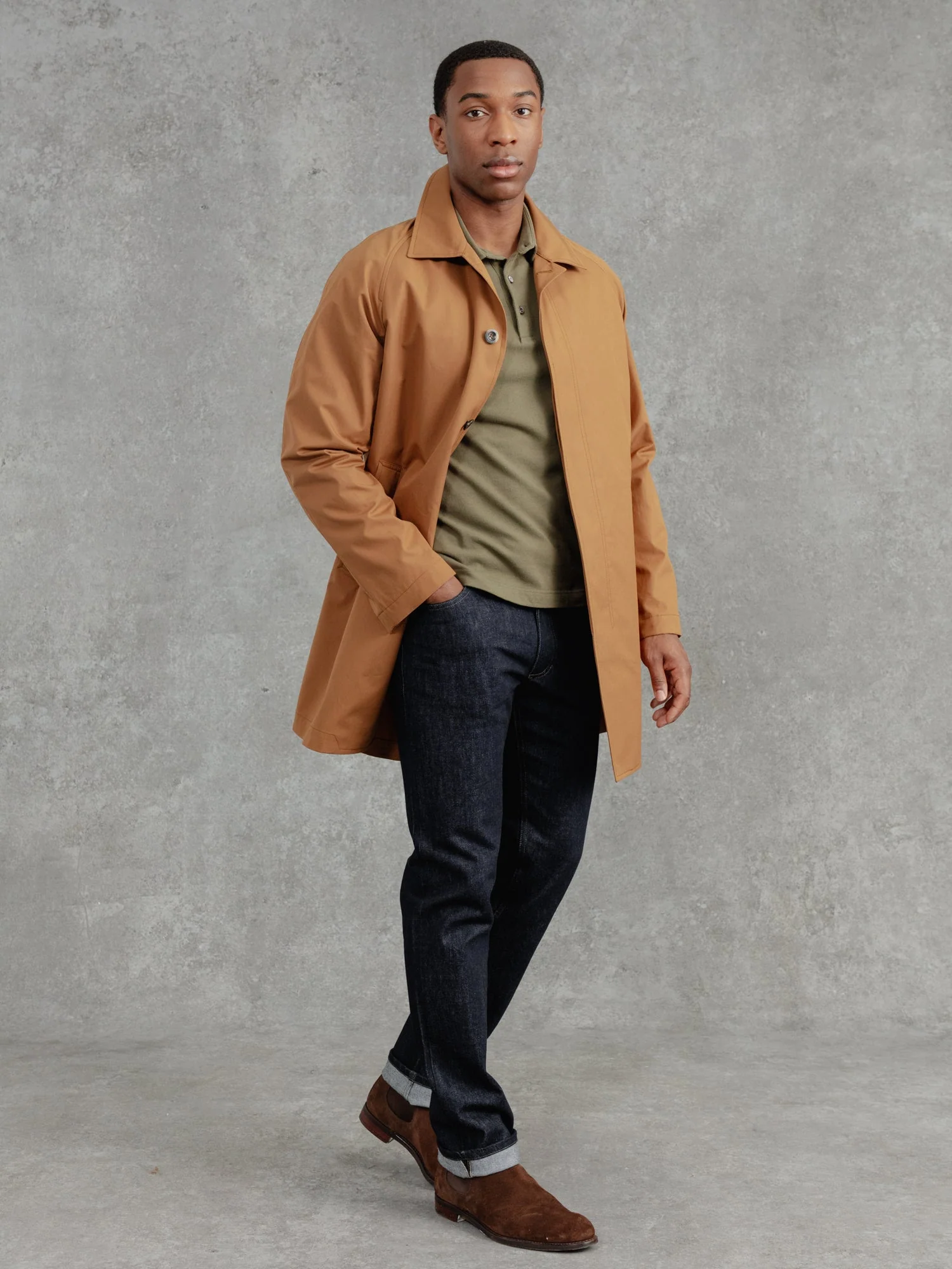 The Ventile® Raglan Raincoat - Cinnamon - Image 7